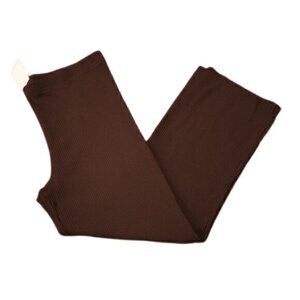 [H&M] Basics Brown Ribbed Wide Leg Pants - Size XL